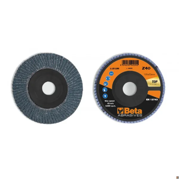 11212B 80 - CF. 10PZ DISCHI MONO-LAM ZIRC. SP/PL ø125 GR80 LP BETA UTENSILI 112120108