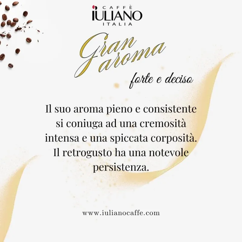 150 CIALDE CAFFE' IULIANO GRAN AROMA MISCELA: 5% ARABICA - 95% ROBUSTA TOSTATURA: MEDIA