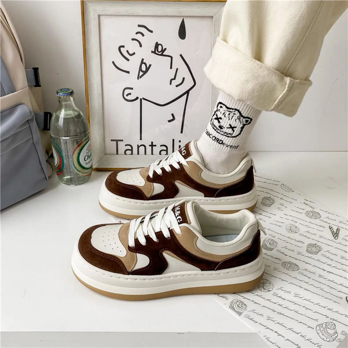 2022 di nuovo Modo di Colore Misto Scarpe Da Tennis Delle Donne Vulcanize Scarpe Low Top Scarpe Da Skateboard Donna Scarpe Zapat