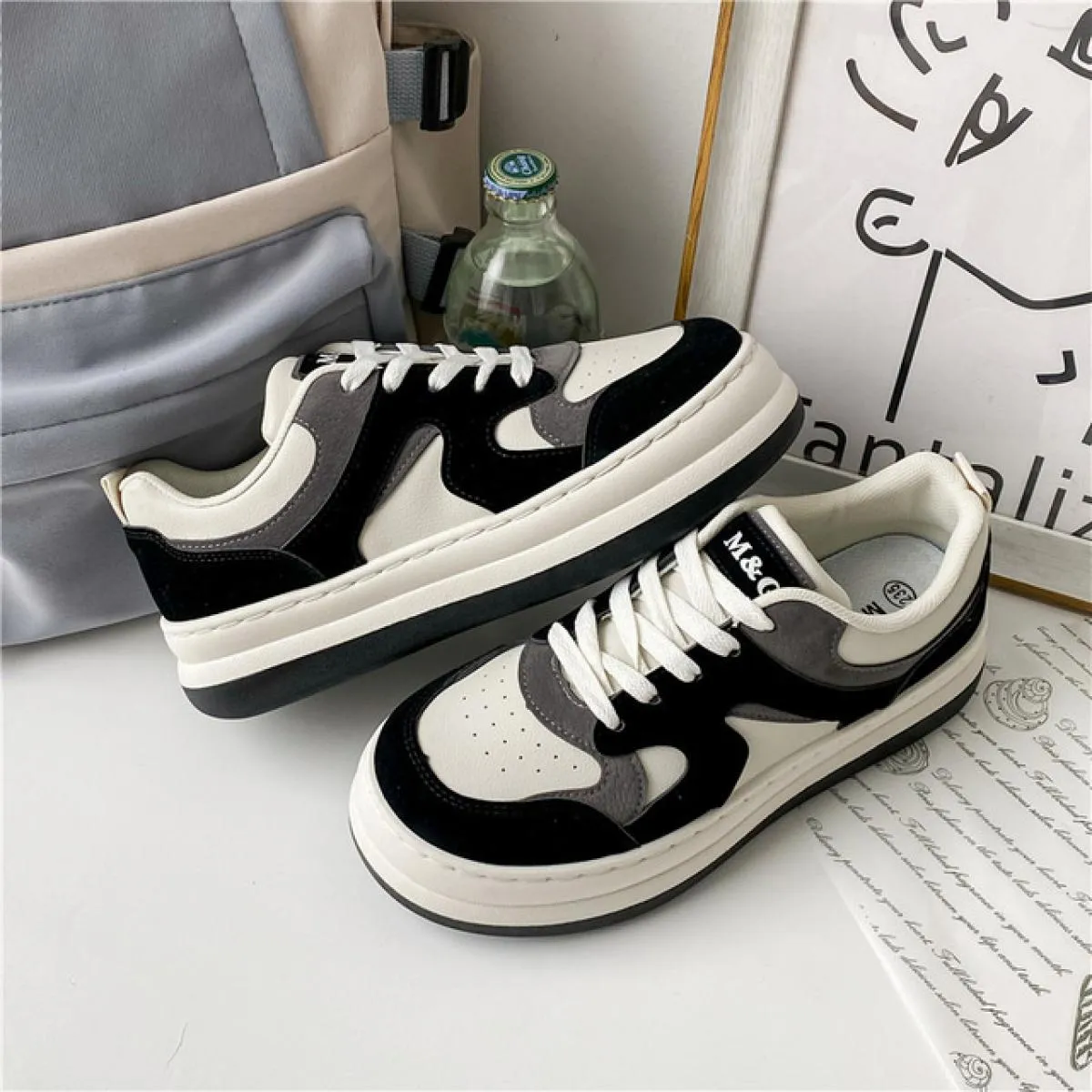 2022 di nuovo Modo di Colore Misto Scarpe Da Tennis Delle Donne Vulcanize Scarpe Low Top Scarpe Da Skateboard Donna Scarpe Zapat