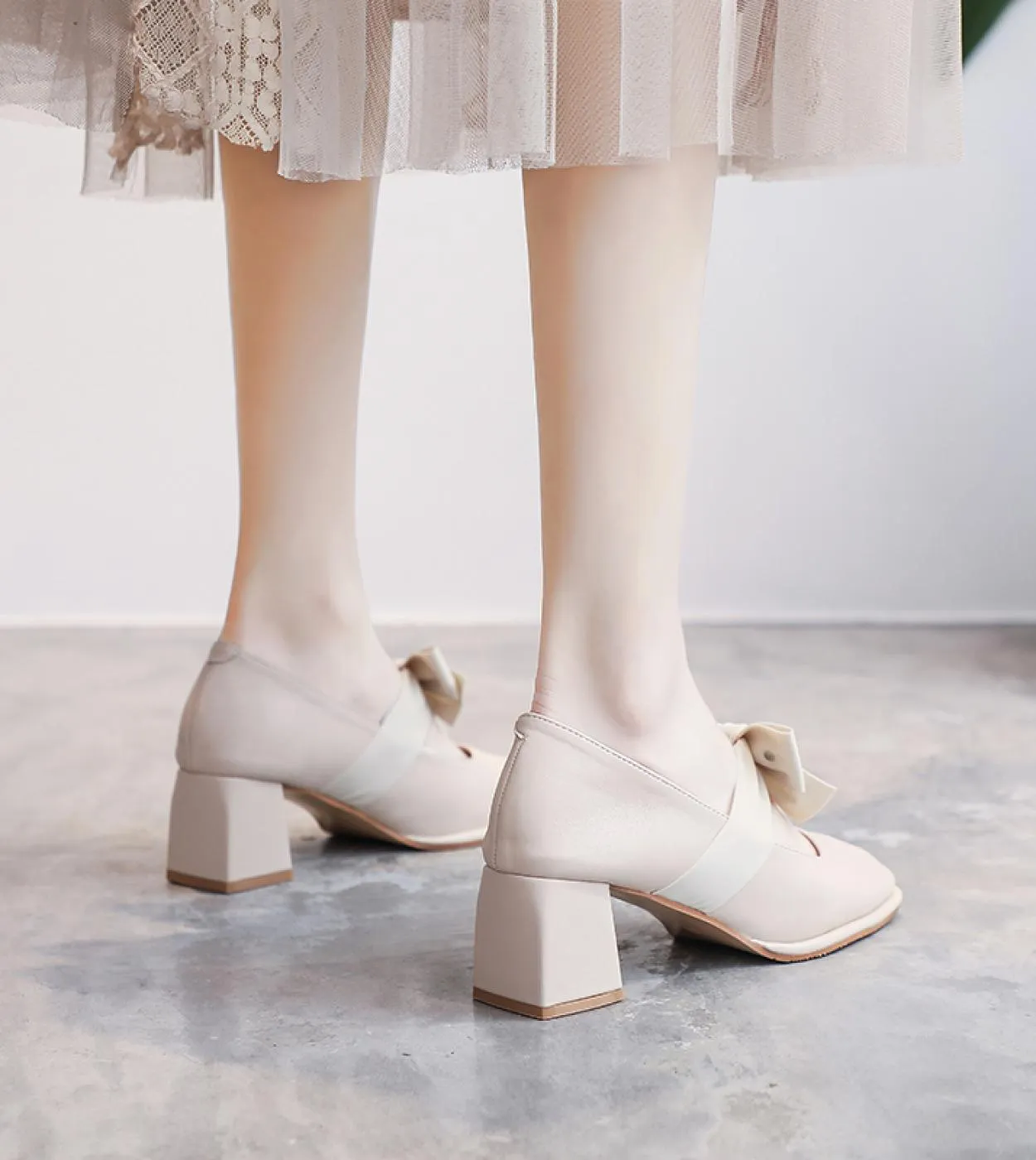 2022 primavera e autunno nuovo colore solido allmatch fata scarpe delicate tacco medio tacco spesso dolce Mary Jane scarpe singo