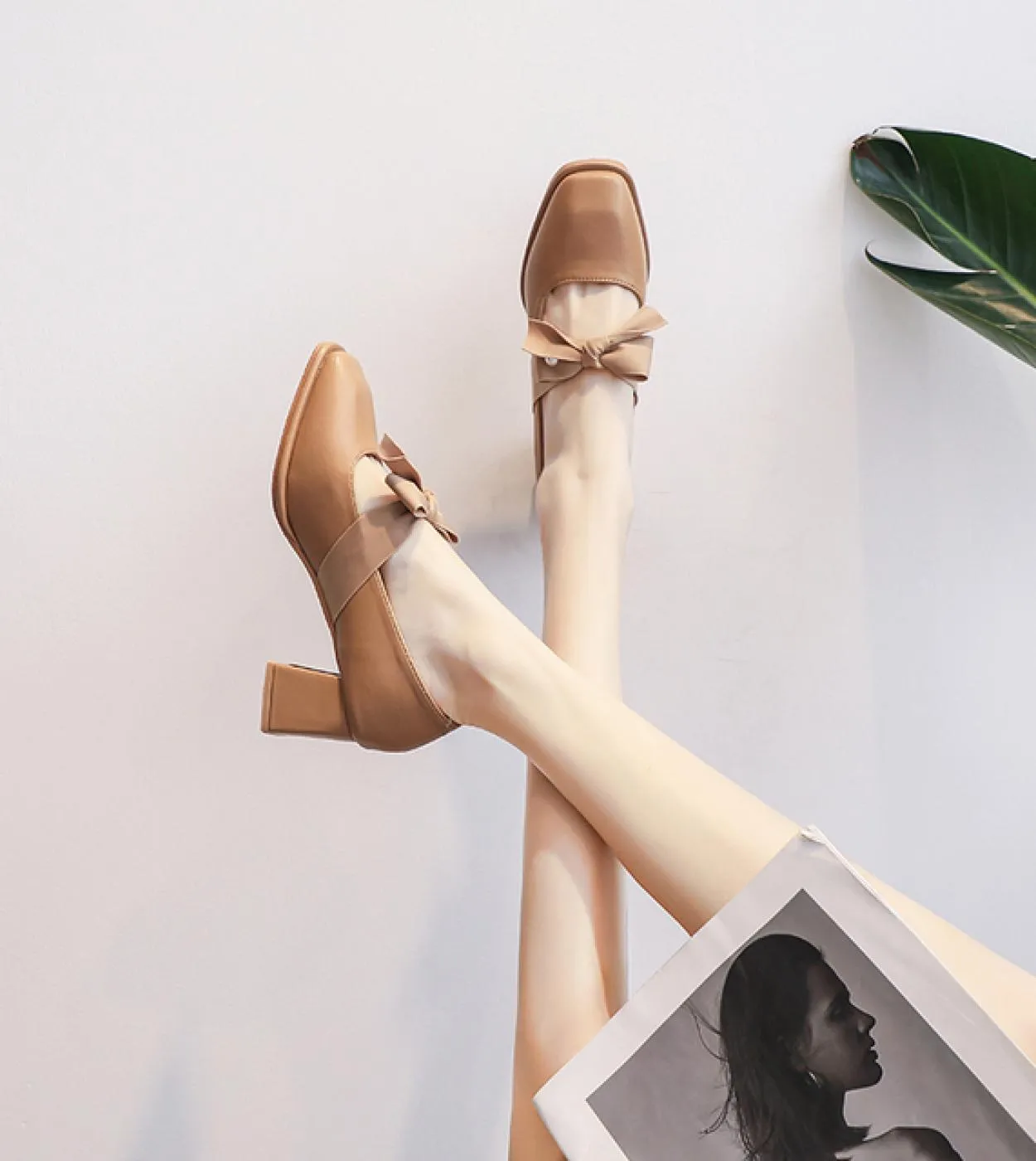 2022 primavera e autunno nuovo colore solido allmatch fata scarpe delicate tacco medio tacco spesso dolce Mary Jane scarpe singo