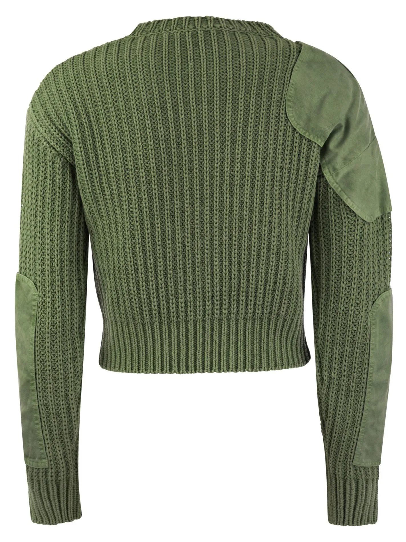 ABISSO1234 – Pullover crop in cotone a coste