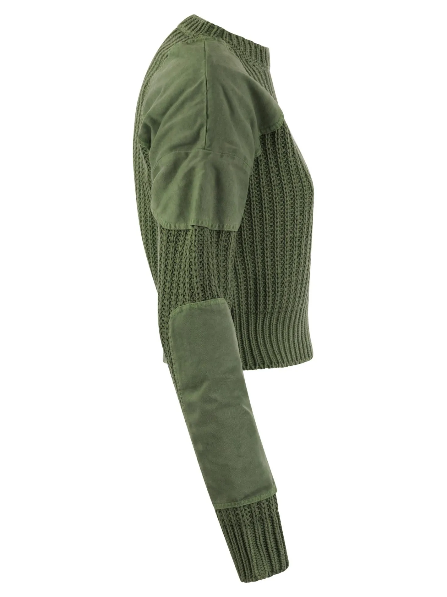 ABISSO1234 – Pullover crop in cotone a coste