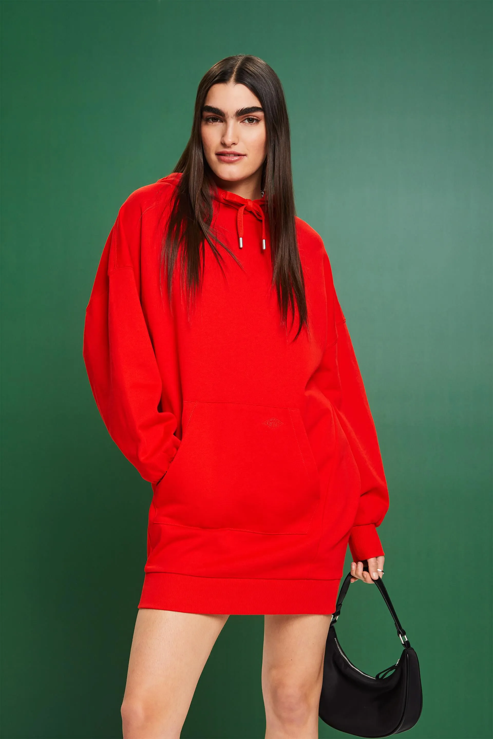Abito in felpa con cappuccio oversize