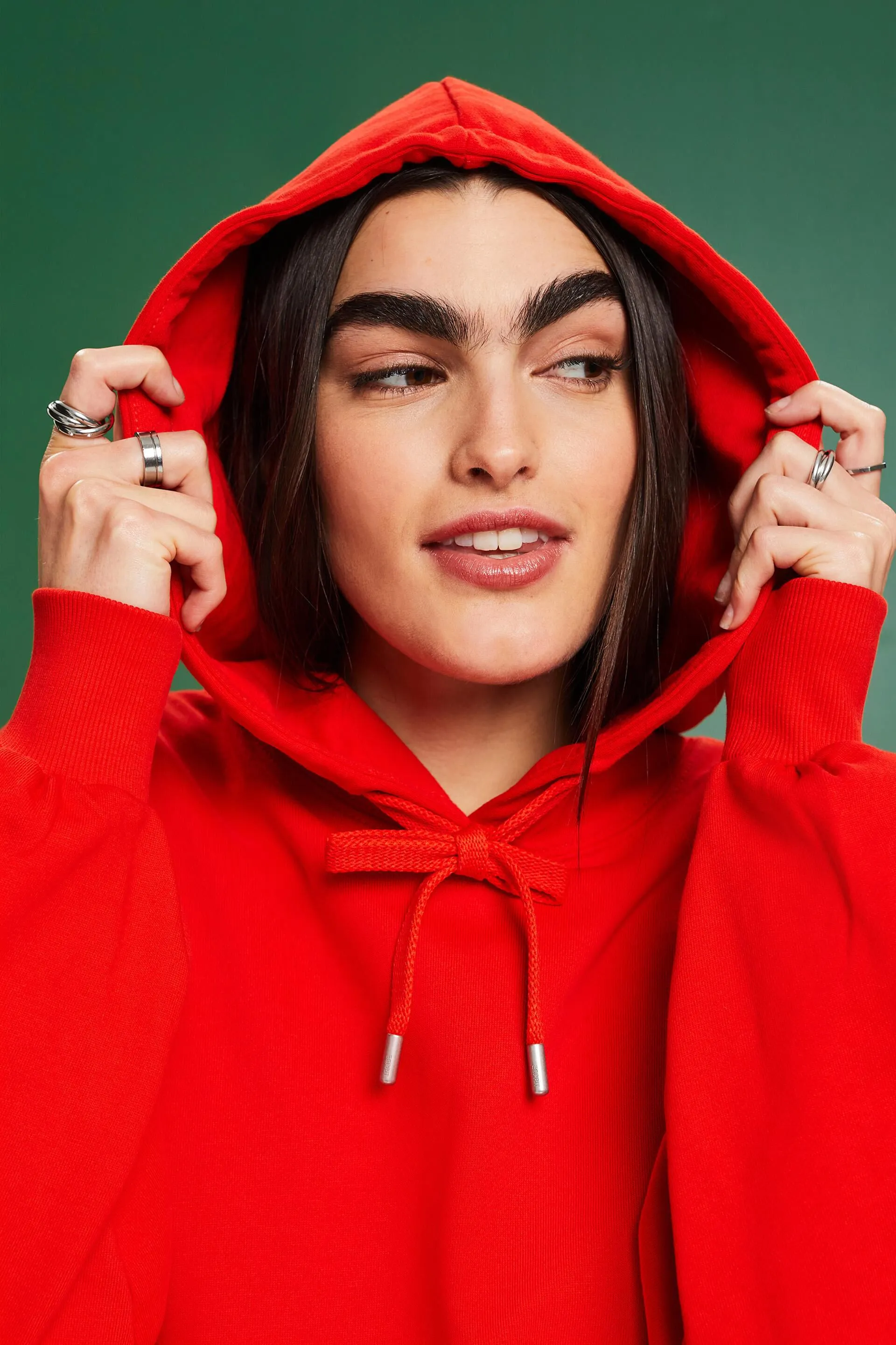 Abito in felpa con cappuccio oversize