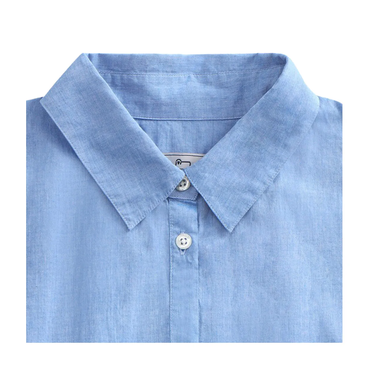 Abito Woolrich Cotone Chambray Blu Chiaro