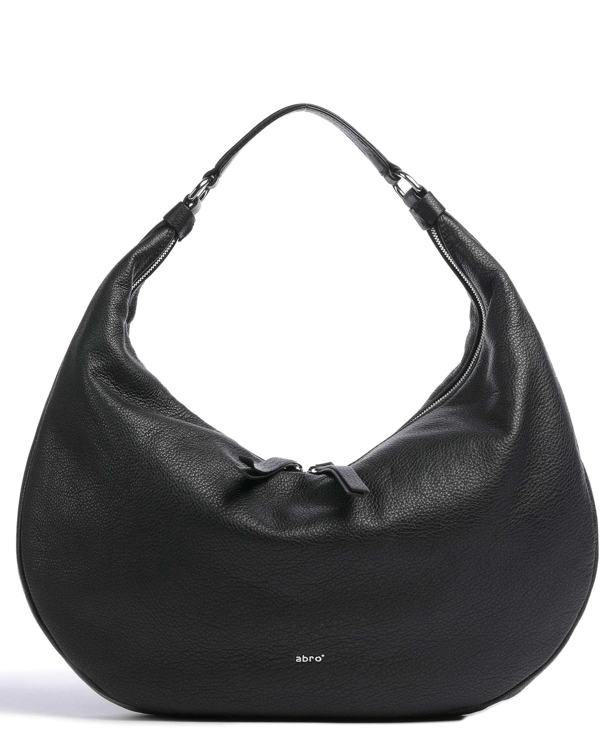  Abro Dalia Nana Borsa hobo pelle di vacchetta grana nero  