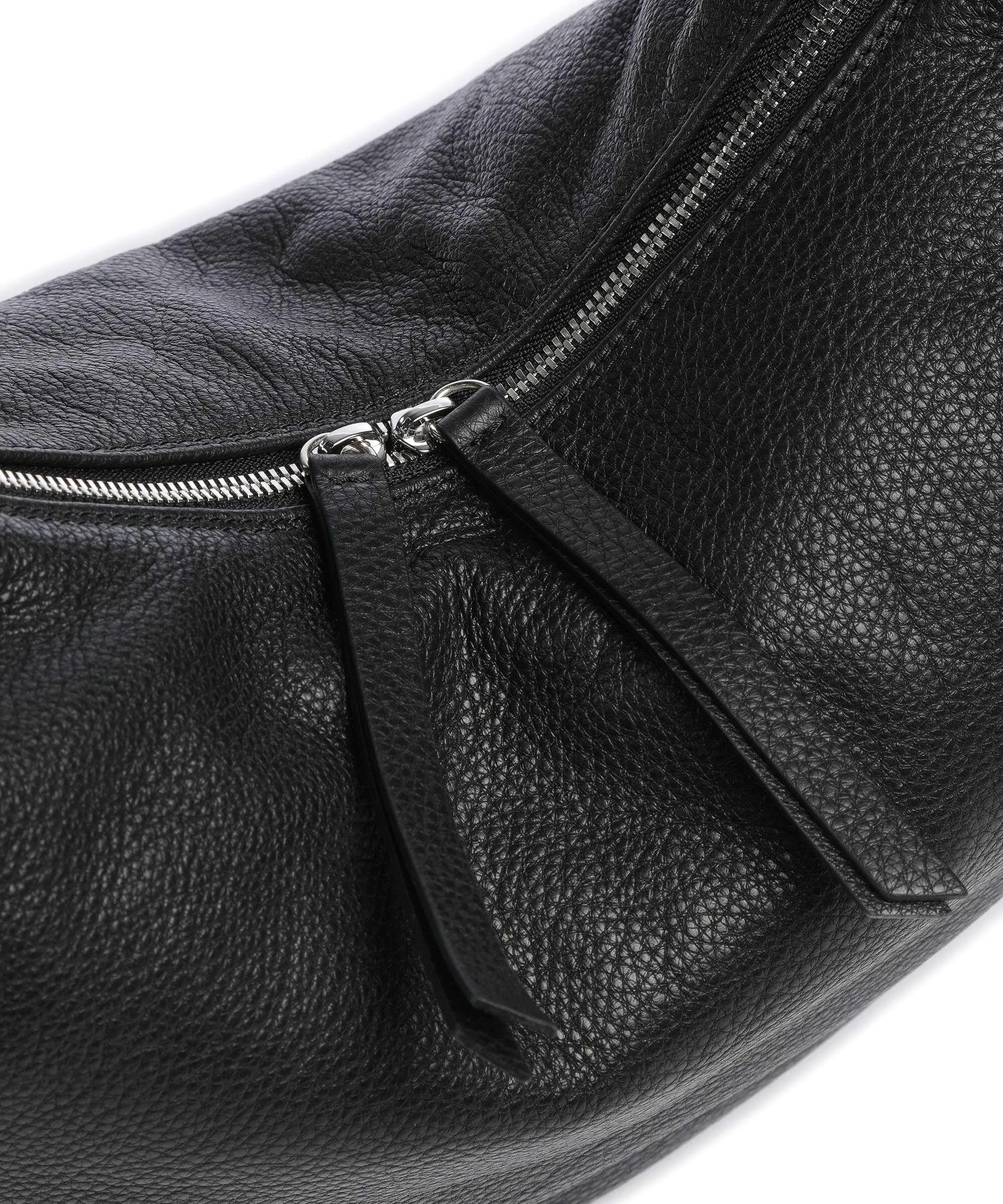  Abro Dalia Nana Borsa hobo pelle di vacchetta grana nero  