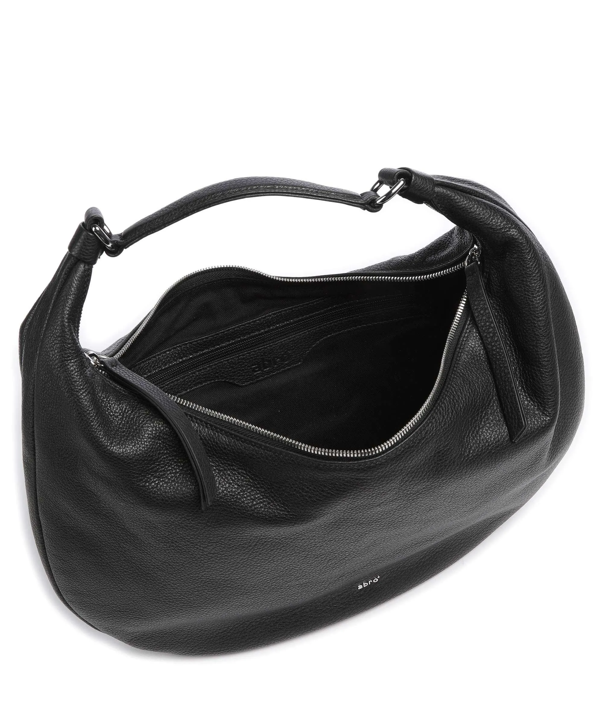  Abro Dalia Nana Borsa hobo pelle di vacchetta grana nero  
