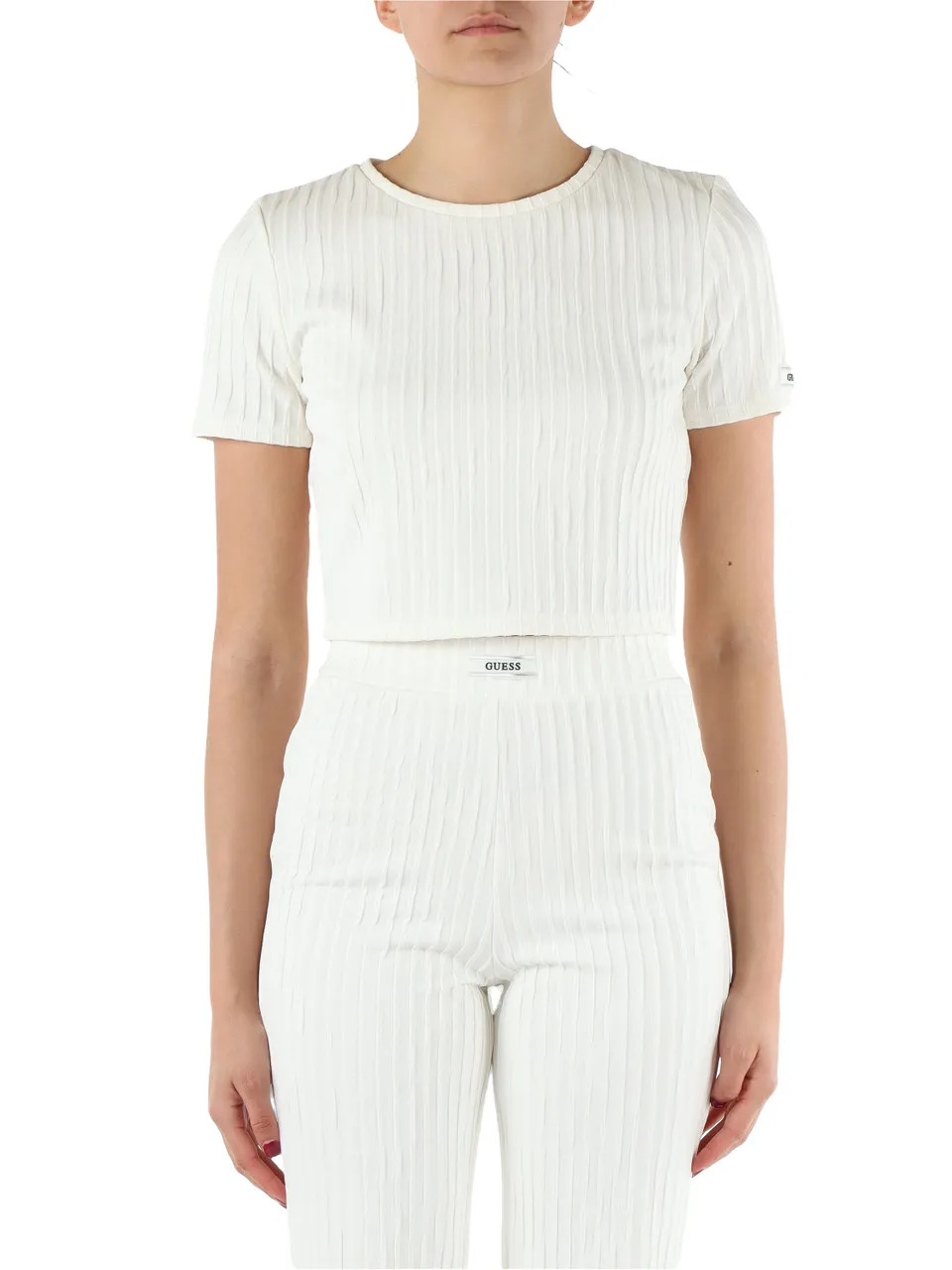 ACTIVE: T-shirt in cotone stretch con patch logo