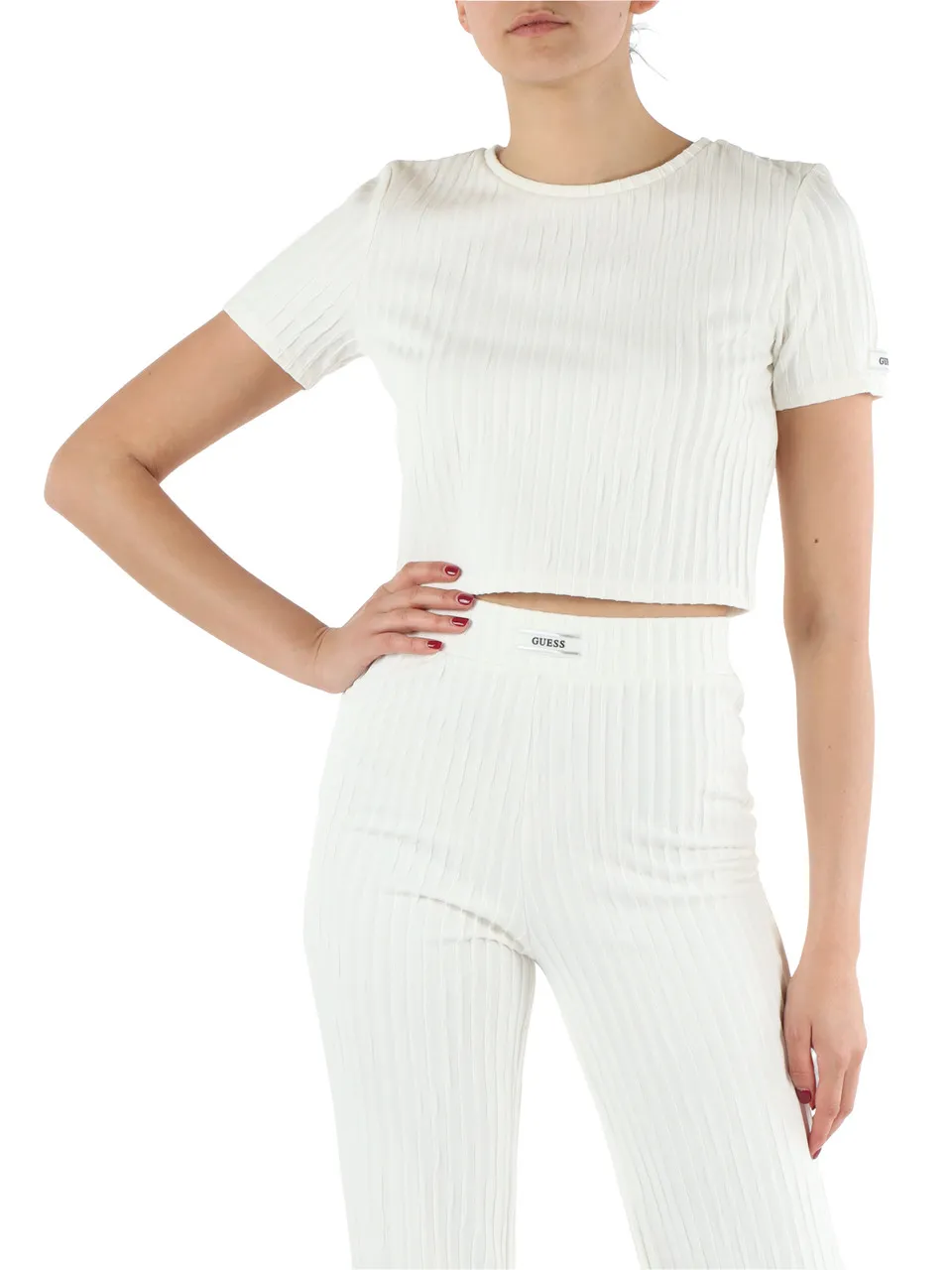 ACTIVE: T-shirt in cotone stretch con patch logo