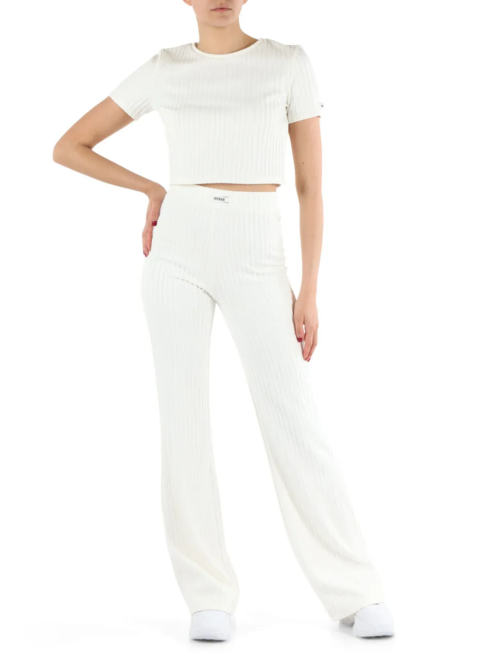 ACTIVE: T-shirt in cotone stretch con patch logo