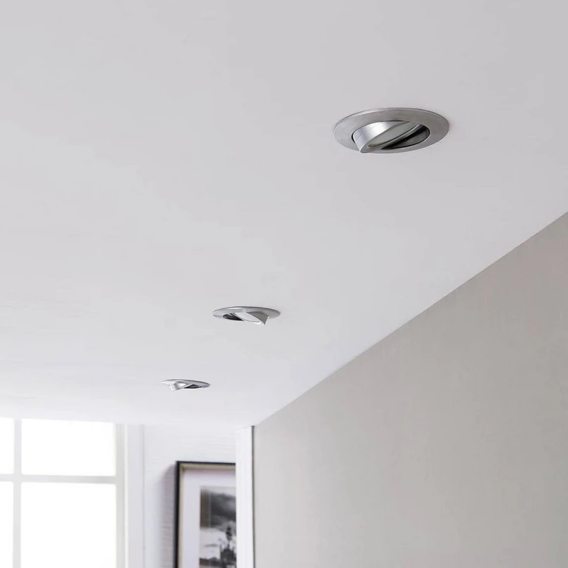 Andrej Round LED Spot a Incasso 3 pcs. Alu - Lindby | Acquista online