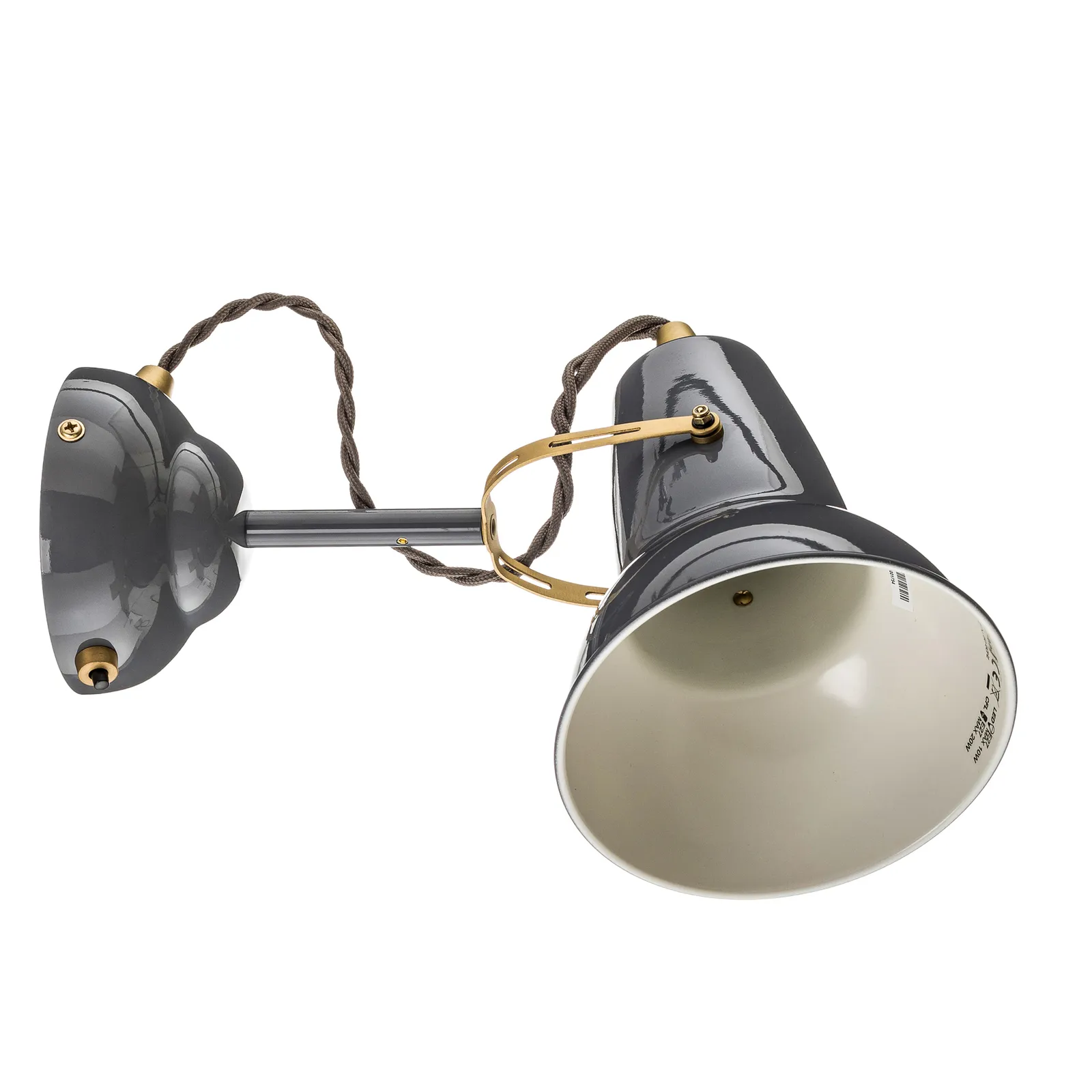 Anglepoise Original 1227 Applique in ottone grigio