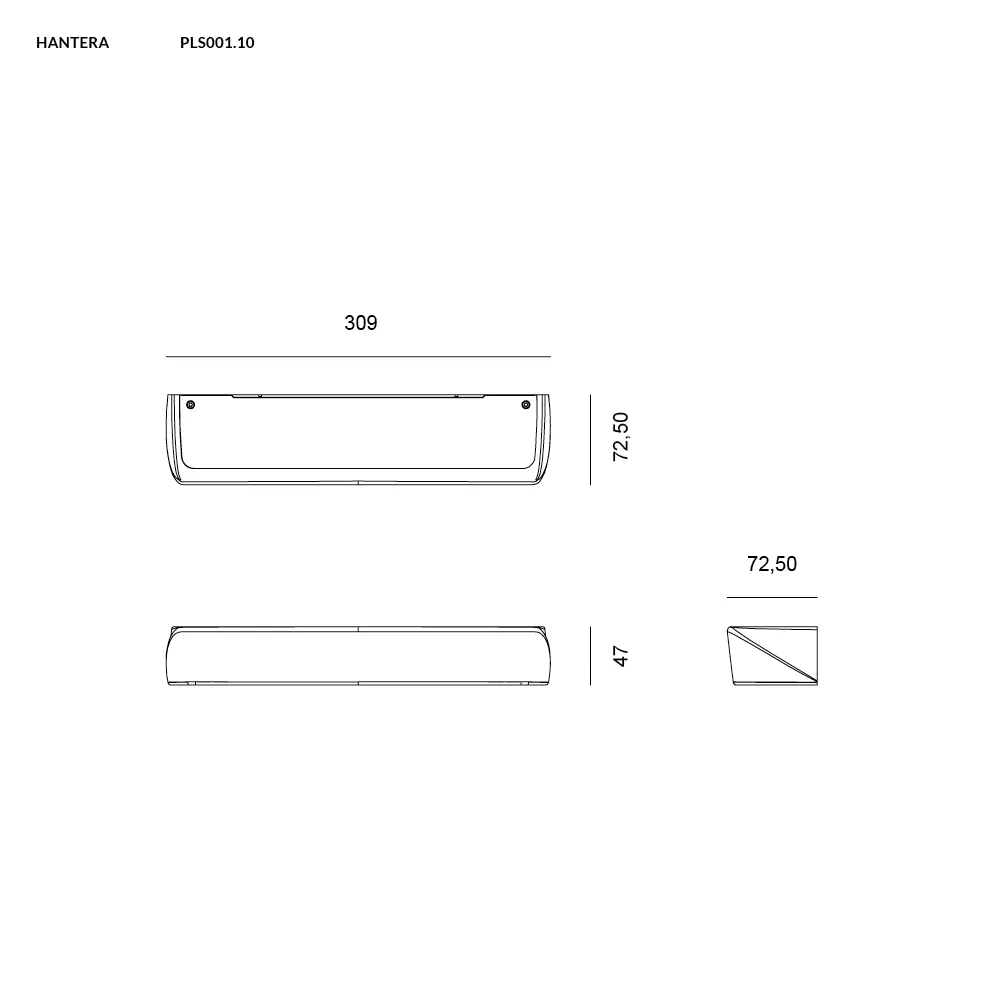 Applique Hantera Vivida Bianco Led Switch Dimmerabile 2700k 3000k 4000k