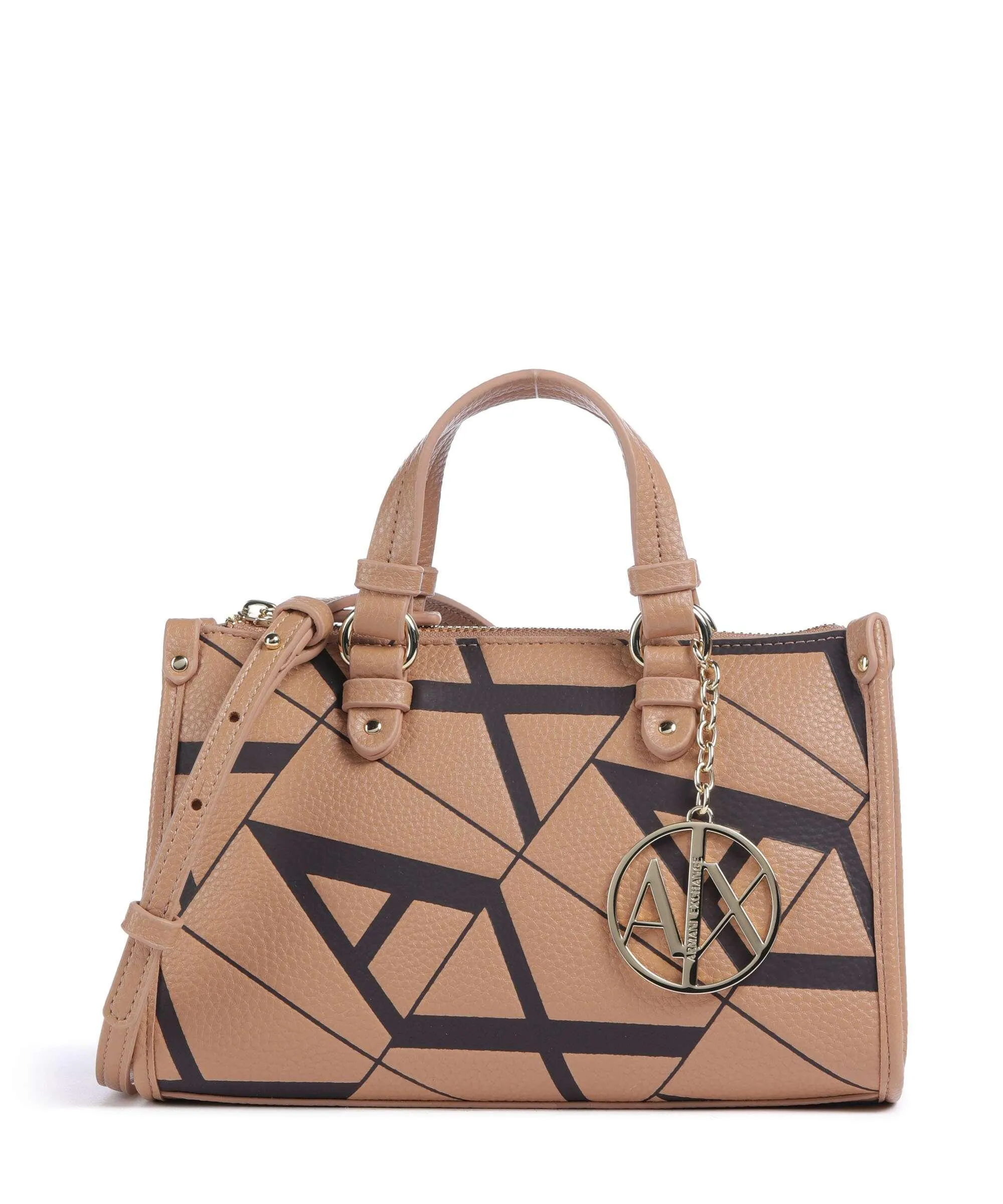  Armani Exchange Gynger S Borsa a mano pelle sintetica marrone chiaro  