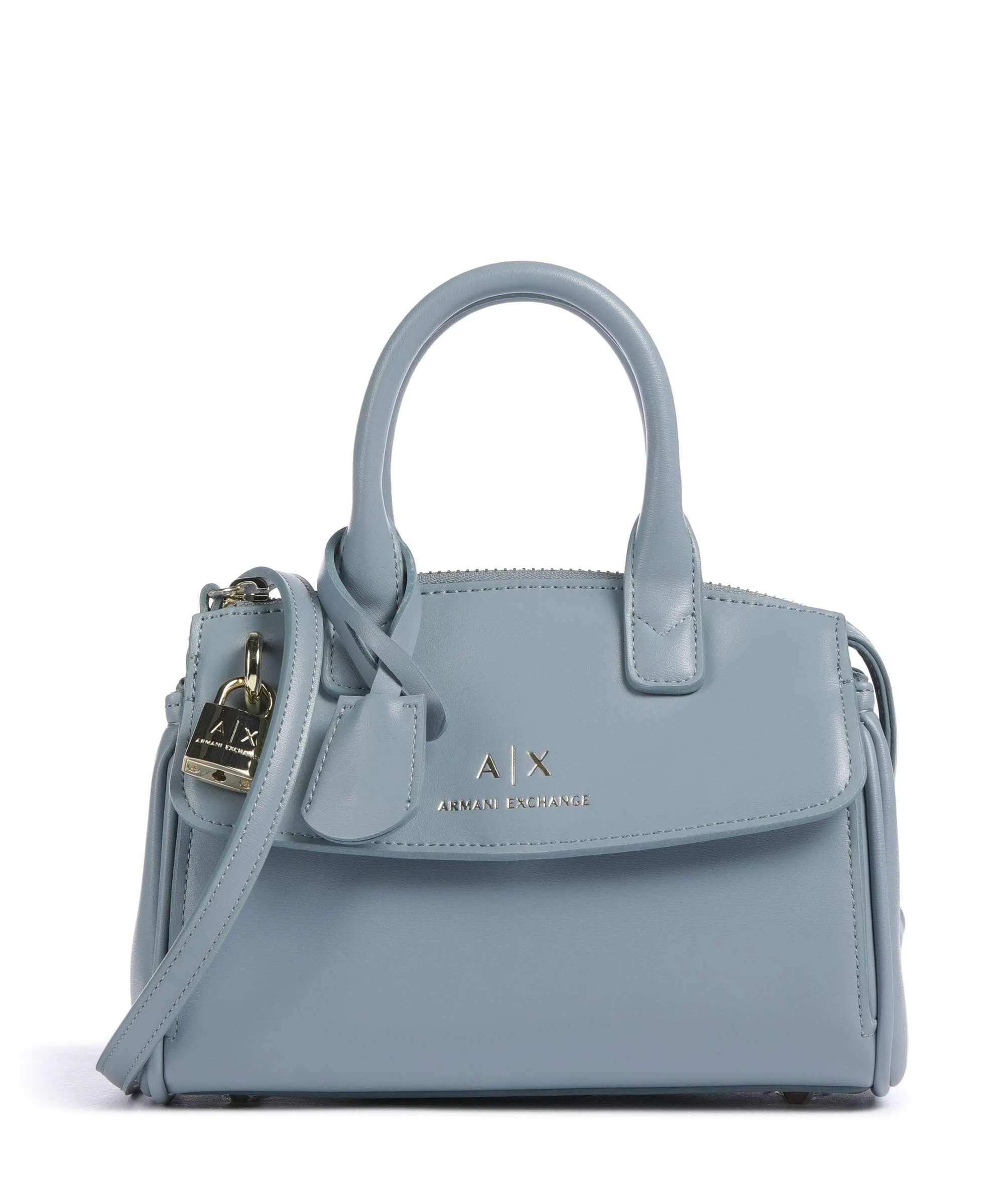  Armani Exchange Jane Borsa a mano pelle sintetica blu-grigio  