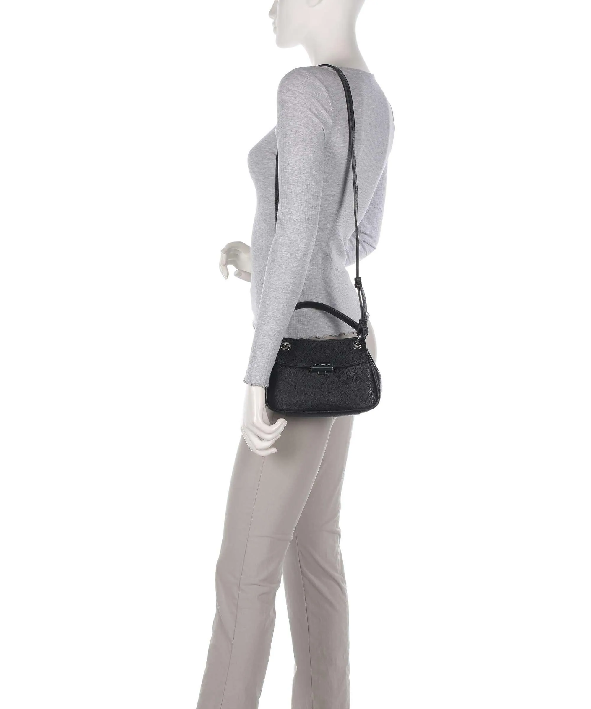  Armani Exchange Wave Borsa a mano pelle sintetica nero  