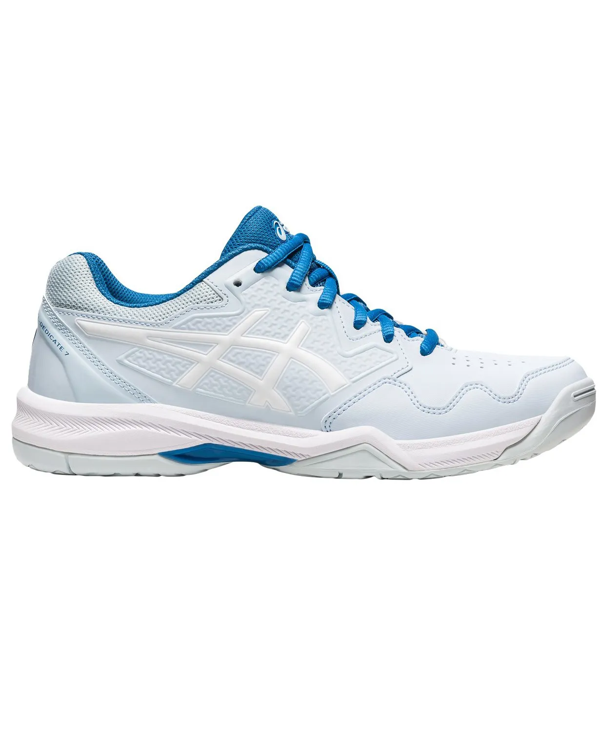 ASICS - Scarpa da tennis azzurra e bianca con ammortizzazione in GEL, numerata 37,5/42,5 - GEL DEDICATE 7                       