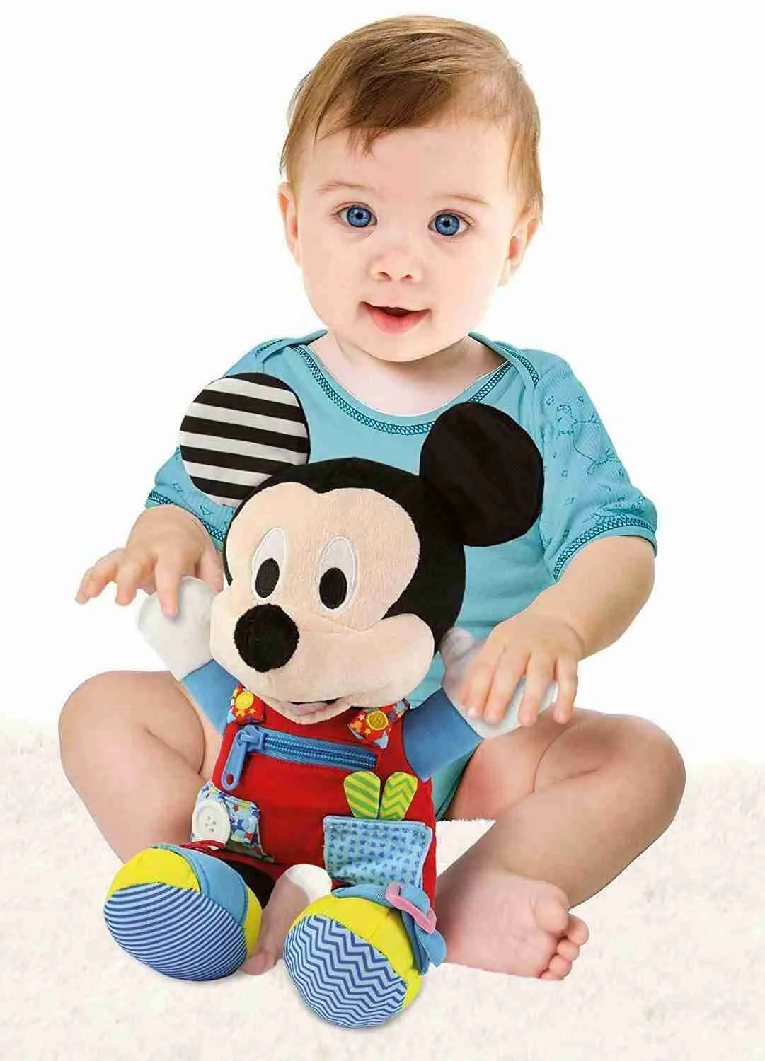 BABY MICKEY prime abilità 7 attività manuali sviluppo attività peluche 