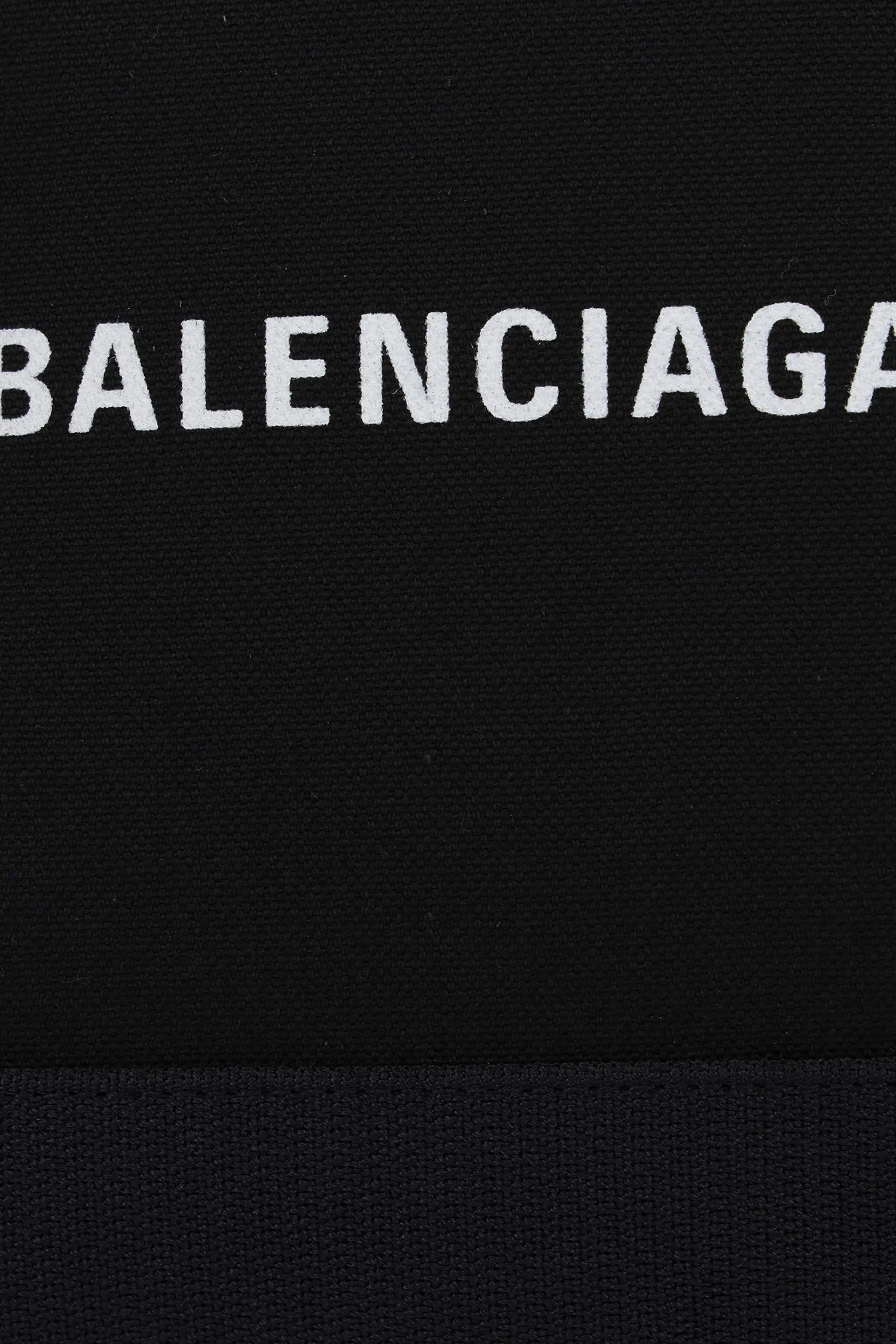 BALENCIAGA borsa tote Cabas Navy XS in canvas e pelle liscia