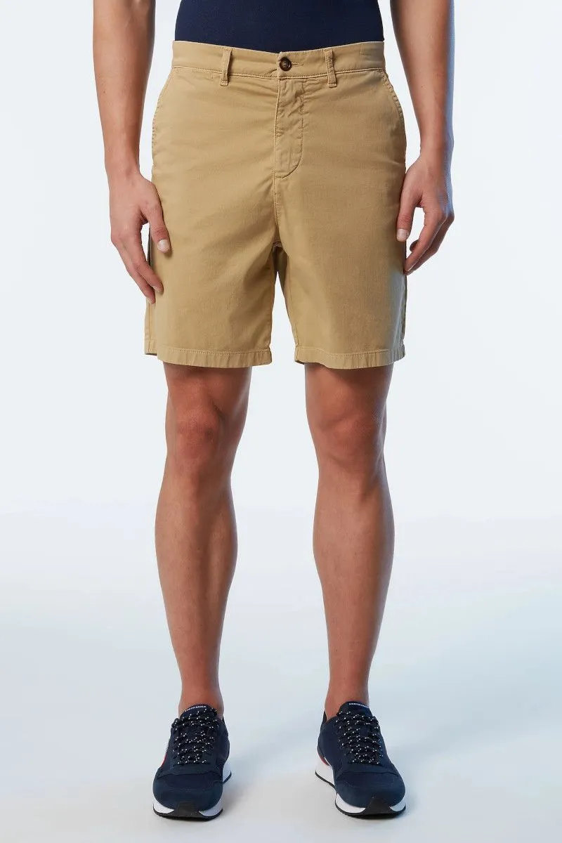 Bermuda chino in cotone uomo Tortora