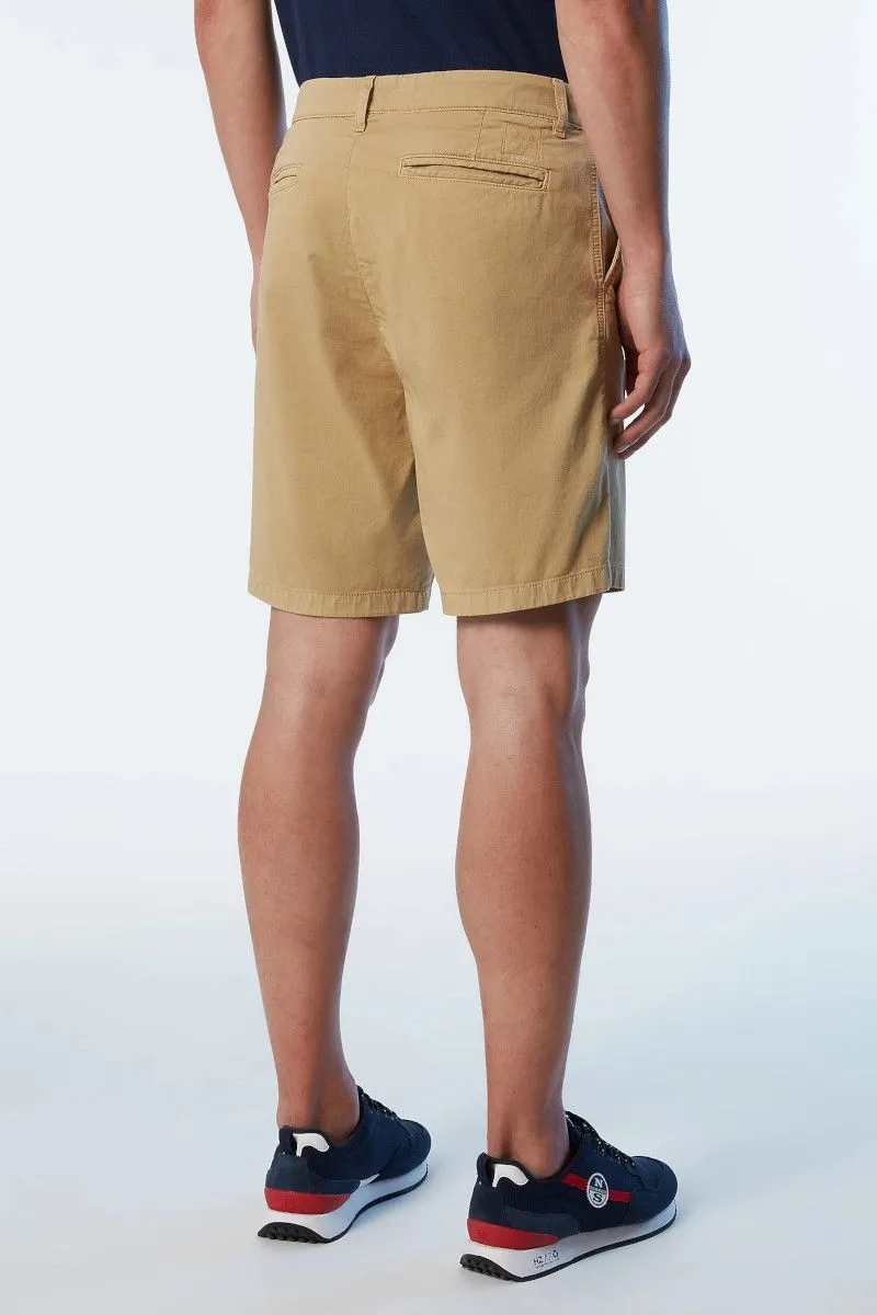Bermuda chino in cotone uomo Tortora