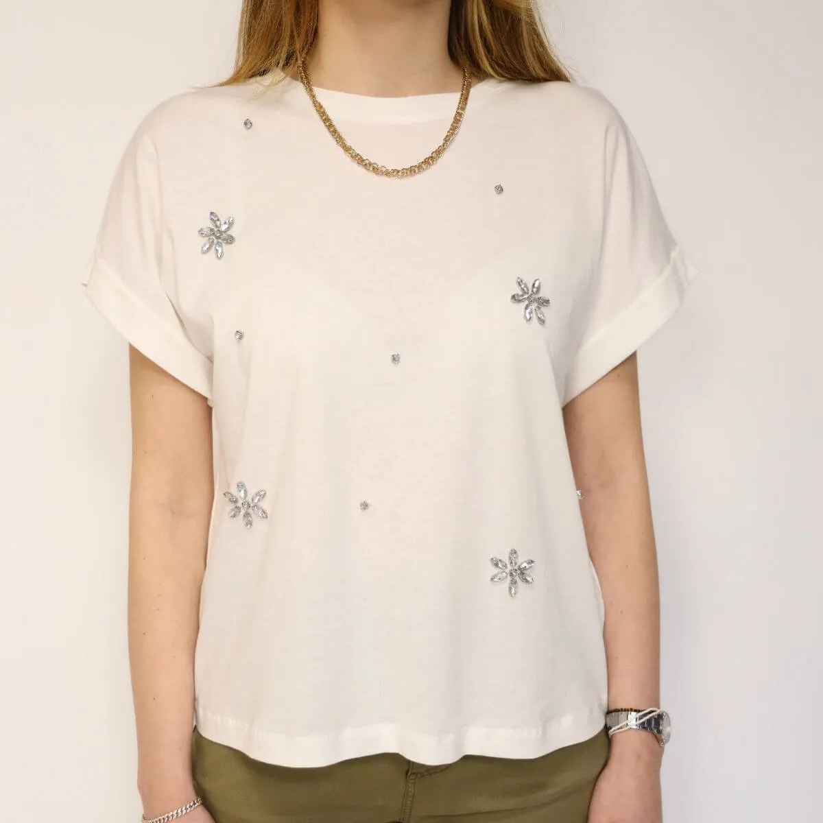 BERNA T-SHIRT W24419-128 BIANCO  