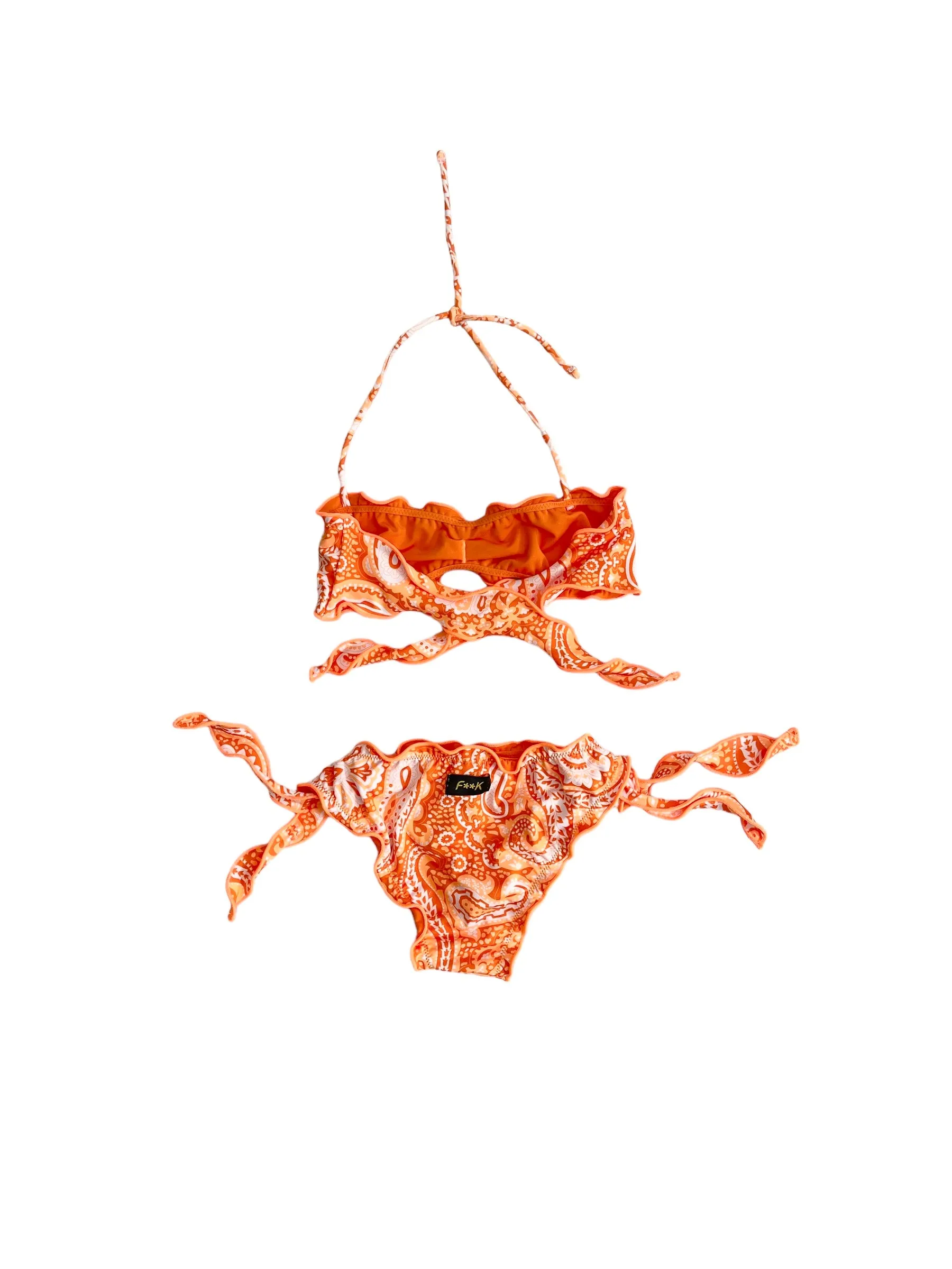 Bikini fantasia arancio per bambina