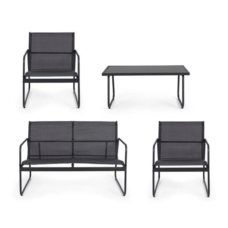 Bizzotto outdoor Set 4 Salotto Markus antracite ja18