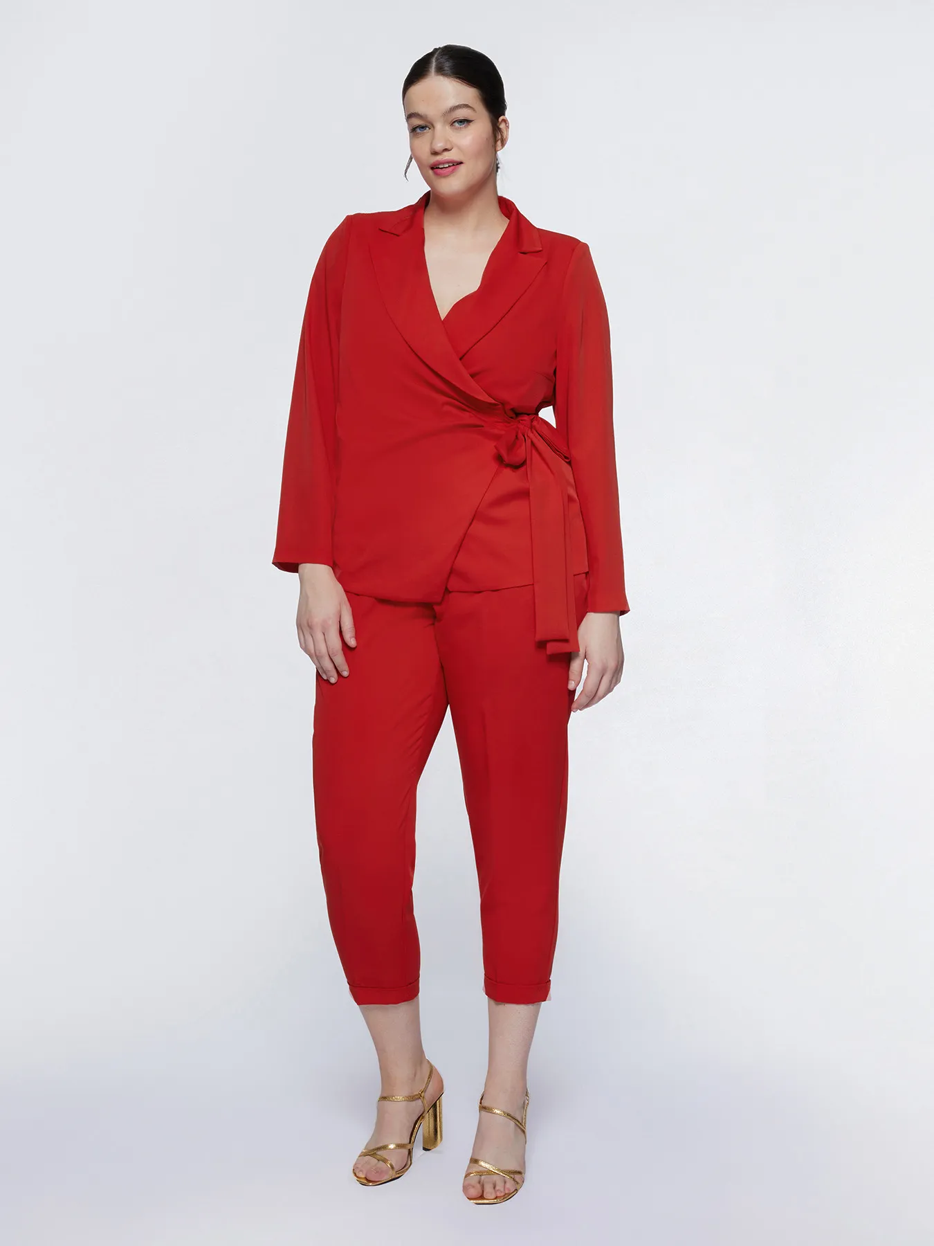 Blazer con chiusura a portafoglio