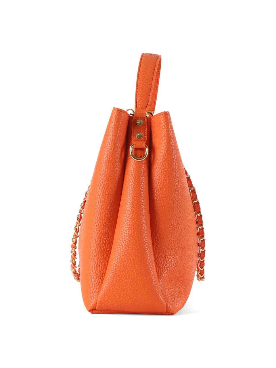 Borsa a mano effetto martellato con logo impresso