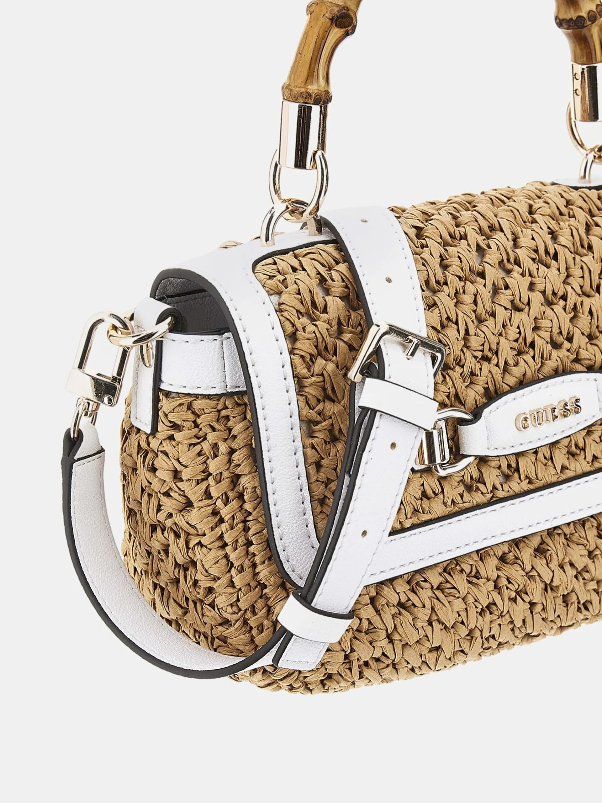Borsa a mano siria paglia guess