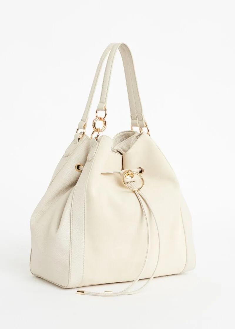 Borsa a secchiello in simil pelle
