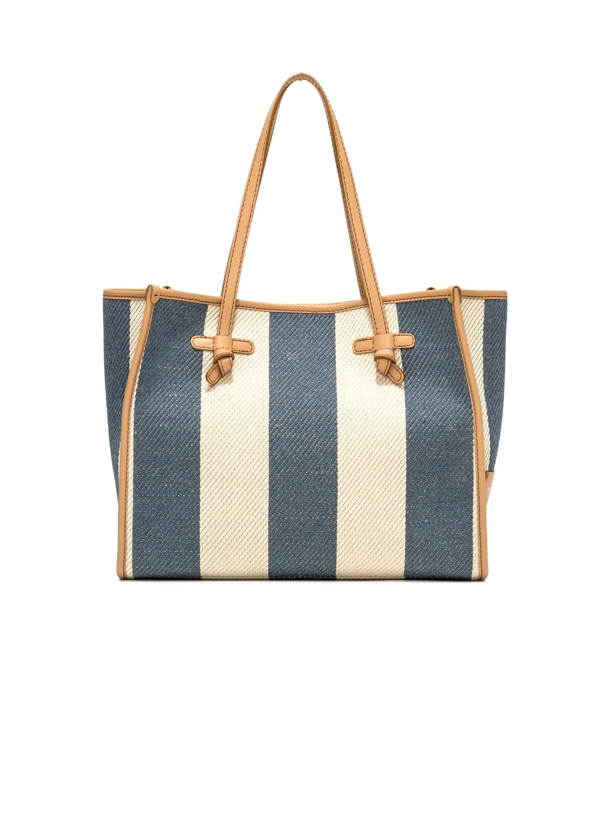 Borsa a Spalla a Righe Blu