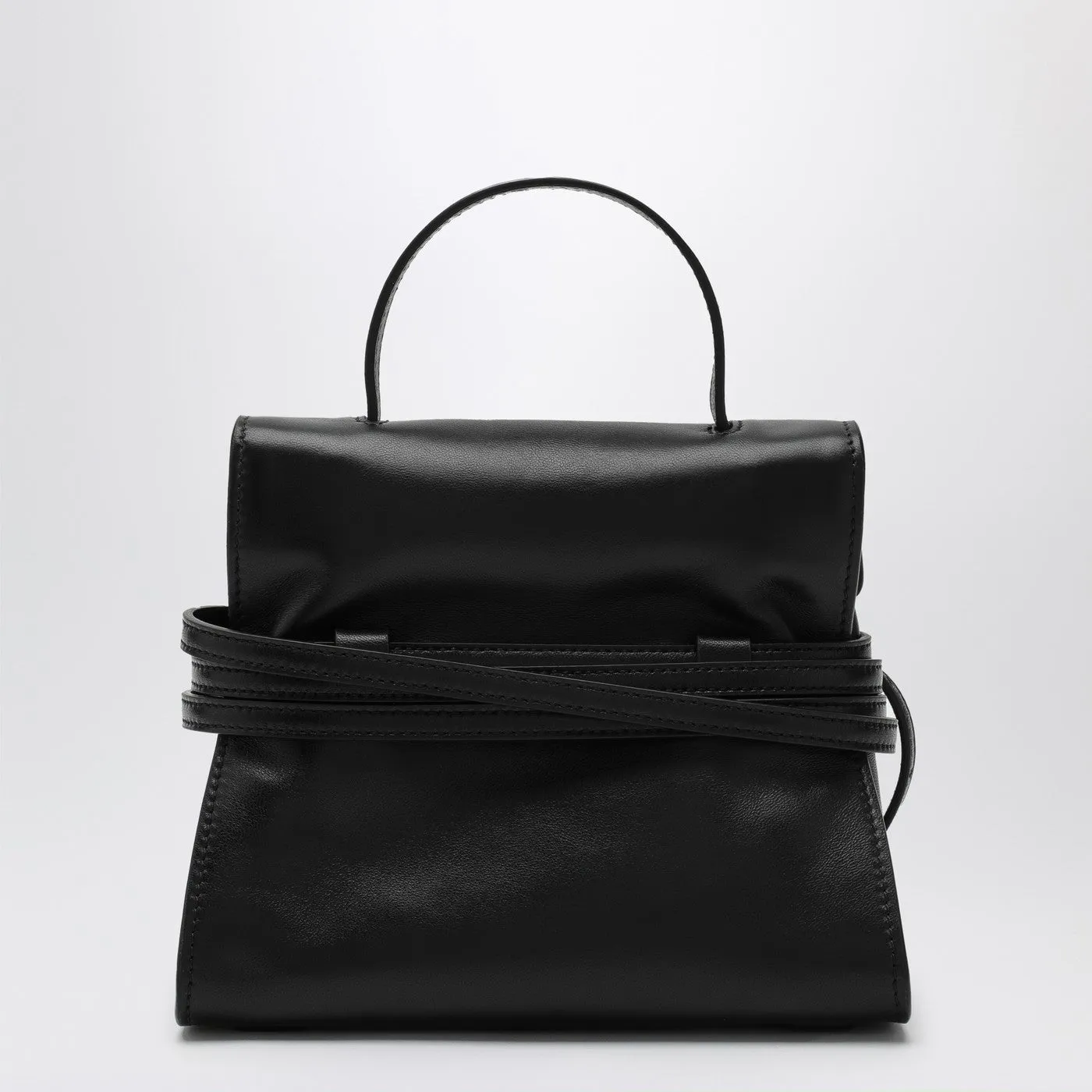 Borsa a tracolla in pelle nera Moschino