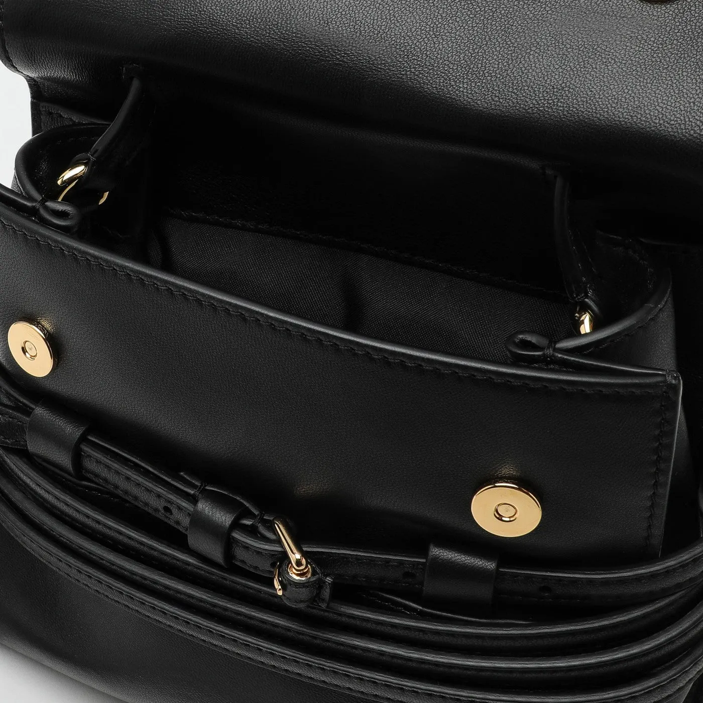 Borsa a tracolla in pelle nera Moschino