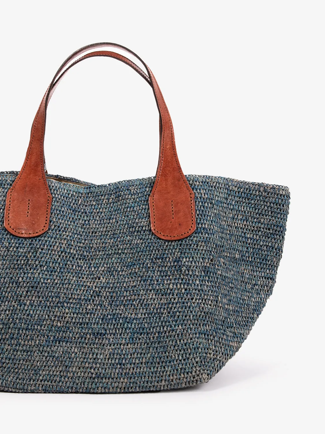 Borsa in rafia Tokyo II blu