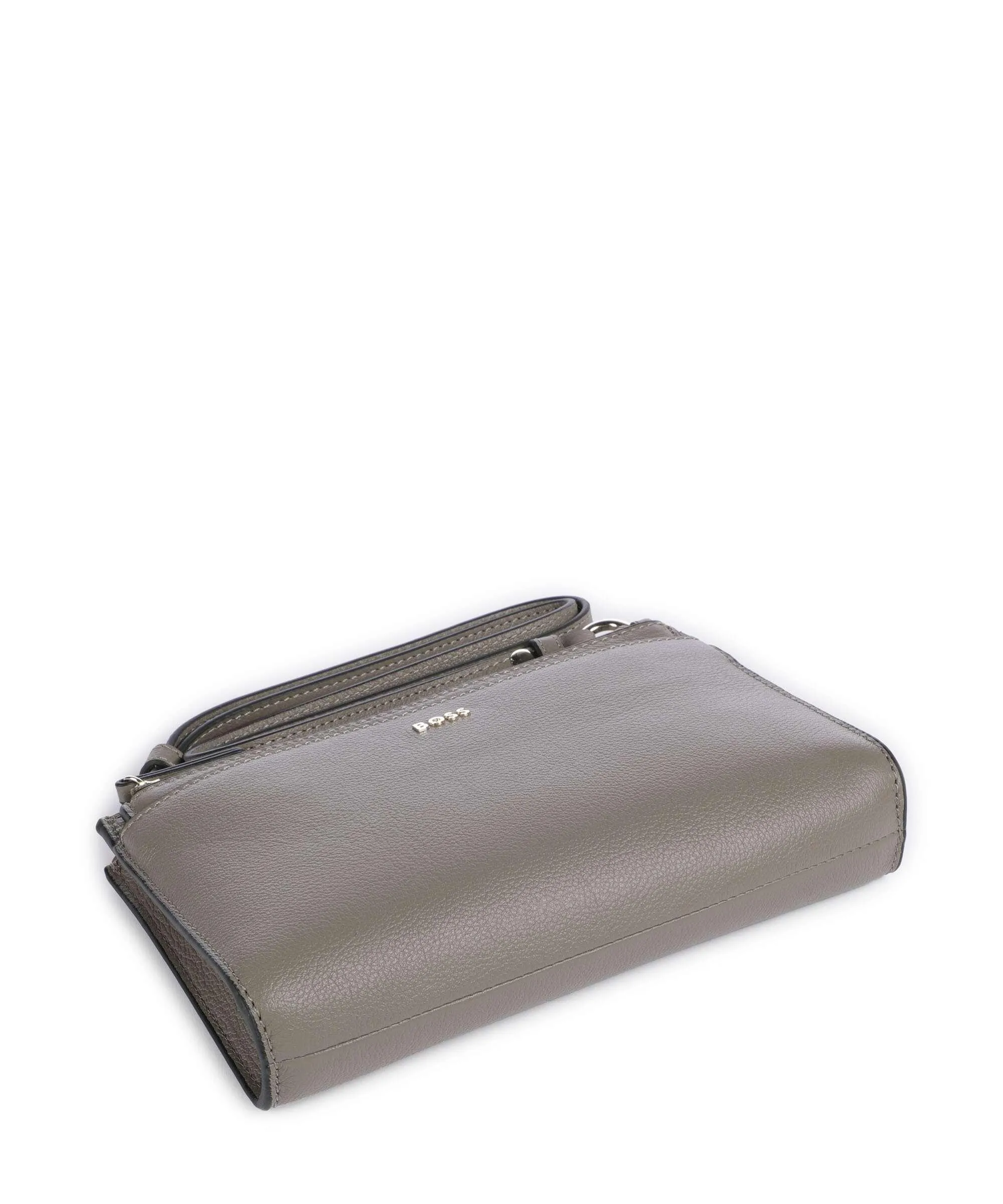  BOSS Alyce Borsa a spalla pelle di vacchetta grana taupe  
