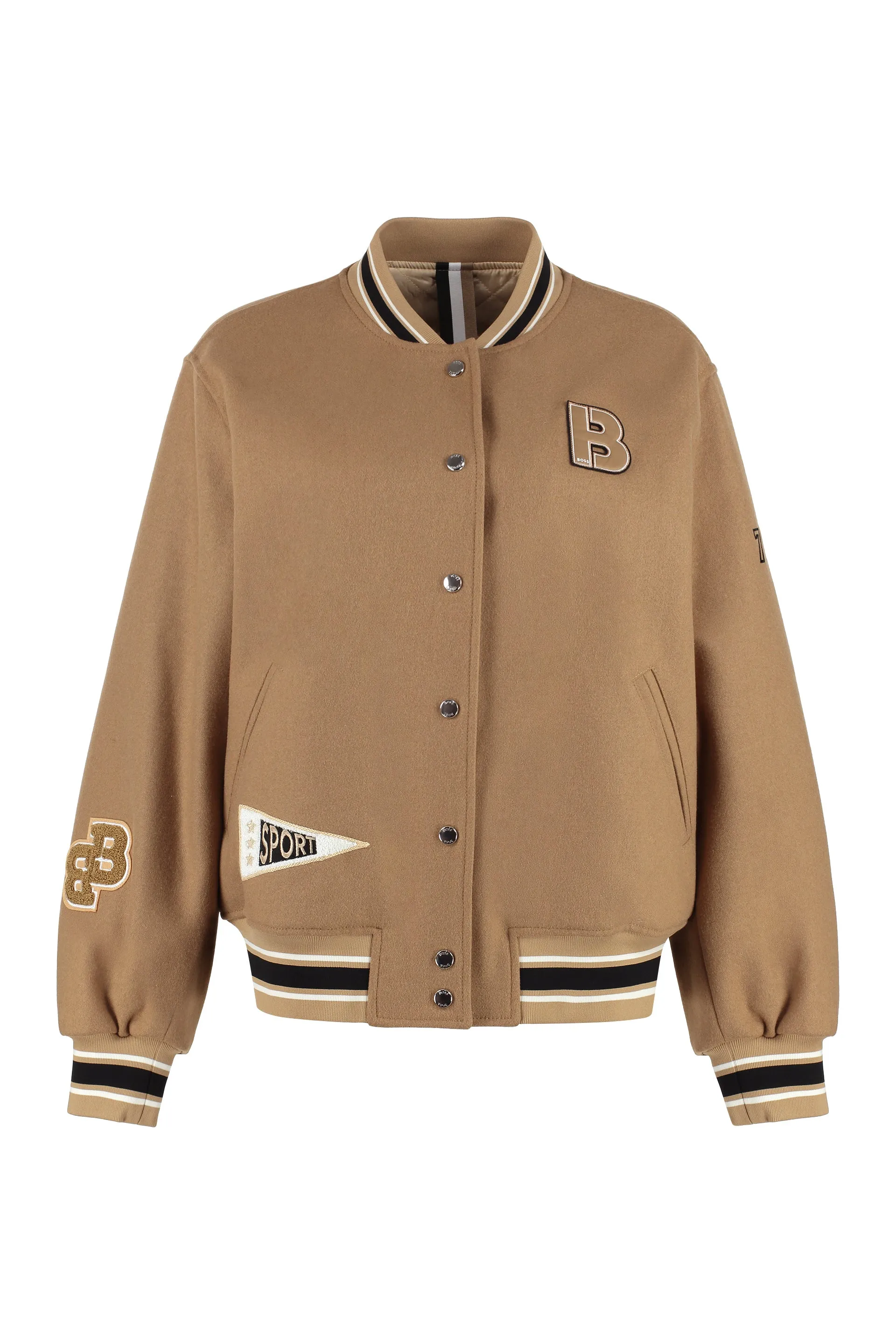 BOSS Bomber in lana con patch