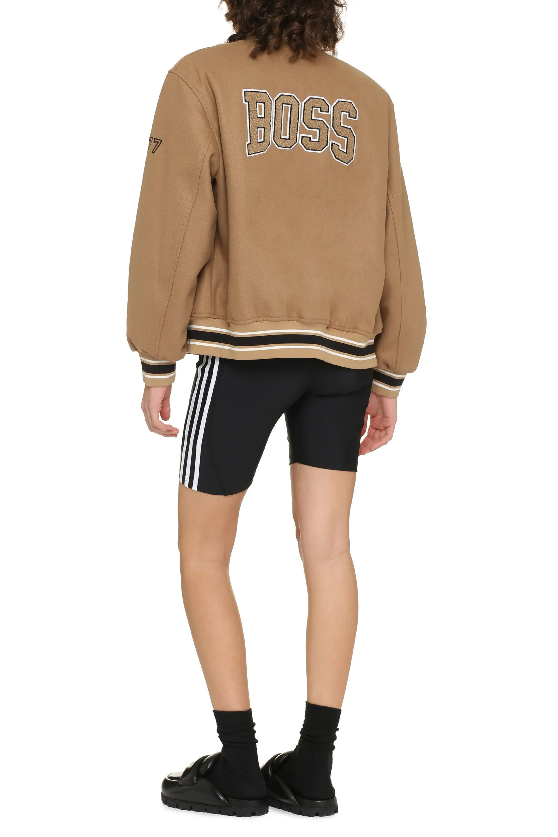 BOSS Bomber in lana con patch