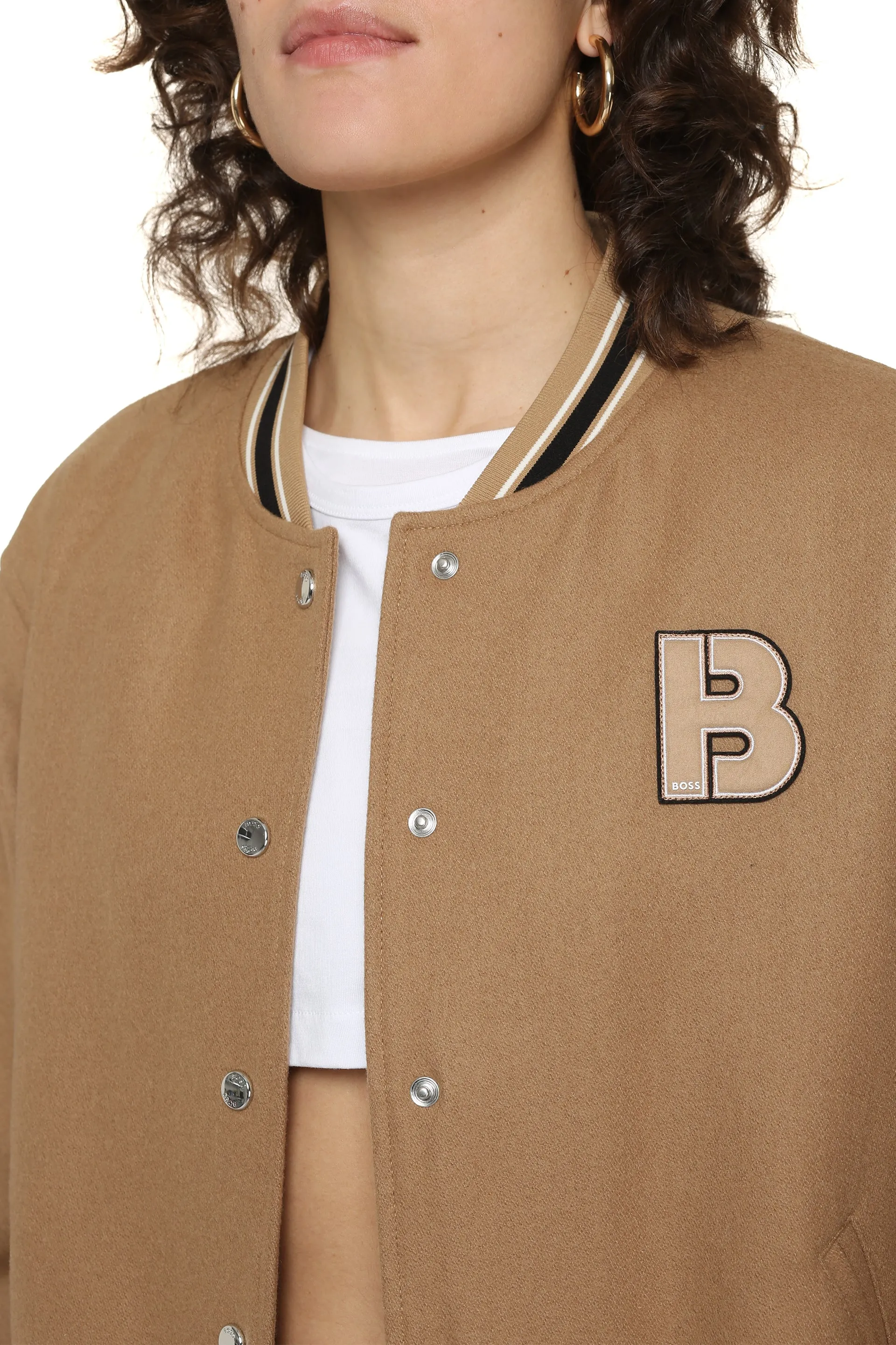 BOSS Bomber in lana con patch