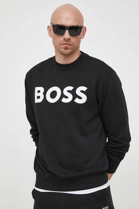 BOSS felpa in cotone BOSS ORANGE