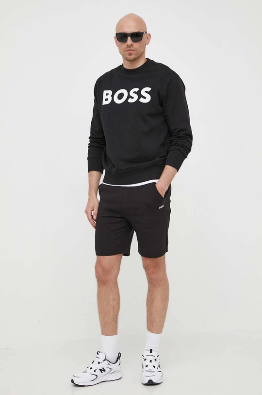 BOSS felpa in cotone BOSS ORANGE