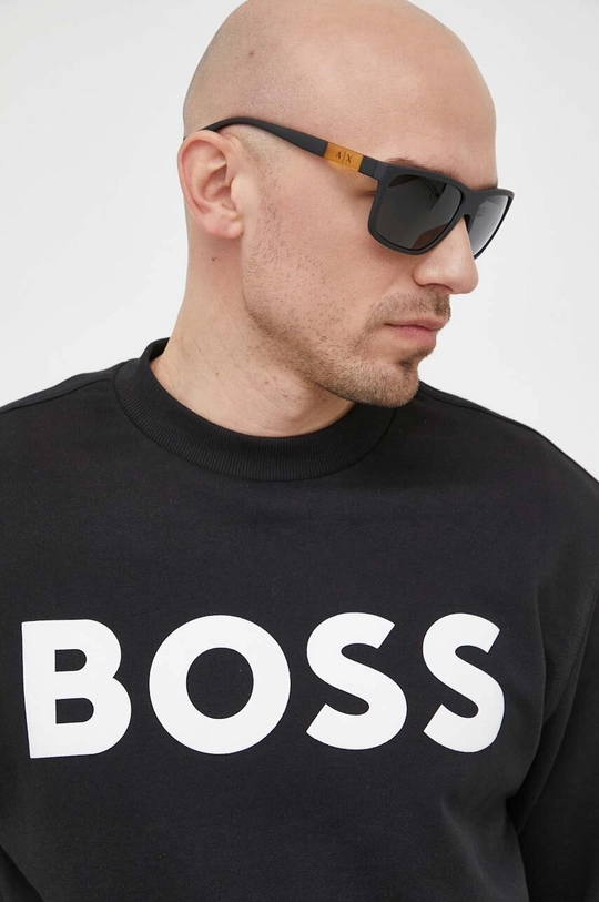 BOSS felpa in cotone BOSS ORANGE