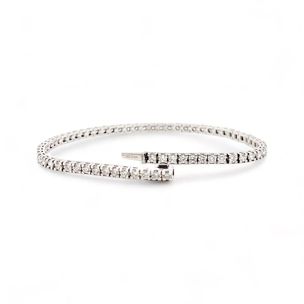 Bracciale Tennis con diamanti oro bianco Art.BR079