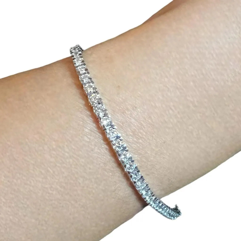 Bracciale Tennis con diamanti oro bianco Art.BR079