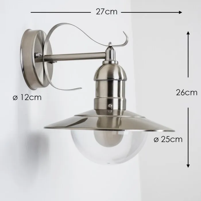 Broni Applique per esterno Acciaio inox, 1-Luce