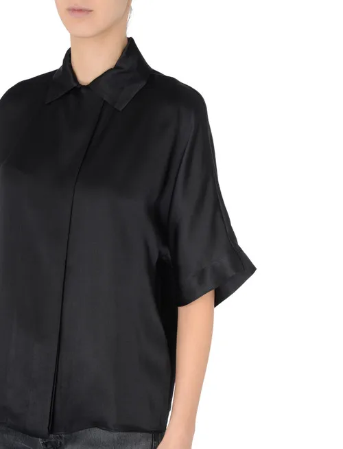 Camicia Anine Bing Julia in seta nera